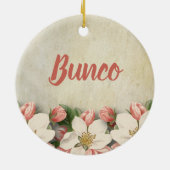 Elegante en mooie  Bunco speler Keramisch Ornament (Achterkant)