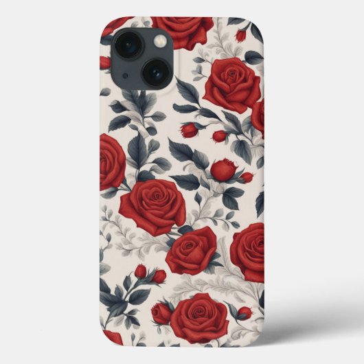 Elegante en mooie rode roos bloemmotief kunst Case-Mate iPhone case (Achterkant)