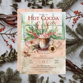 Elegante en nostalgische Hot Cocoa and Cookies Par Kaart