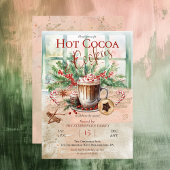 Elegante en nostalgische Hot Cocoa and Cookies Par Kaart
