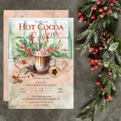 Elegante en nostalgische Hot Cocoa and Cookies Par Kaart