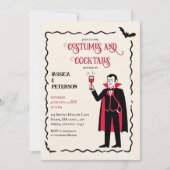 Elegante en retro kostuums Halloween feest Kaart (Voorkant)