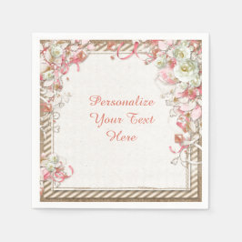 Elegante en romantische bloemtuin bloemen luifel servet