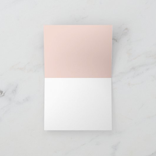 Elegante en romantische Blush Pink Bloemen Groen Bedankkaart (Binnen)