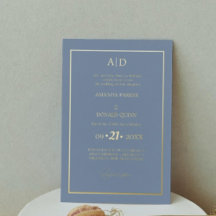 Elegante en romantische Dusty Blue Monogram bruilo