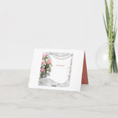 Elegante en romantische parels en rozen personalis bedankkaart (Achterkant)