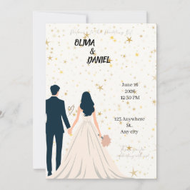 Elegante en romantische trouwuitnodigingskaart kaart