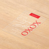 Elegante en romantische Valentijn Save The Date Acryl Uitnodigingen (Laagn)