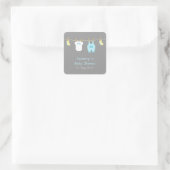 Elegante en Schattigee Baby Boy Kleding, Baby show Vierkante Sticker (Tas)