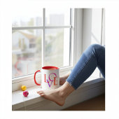 Elegante en Schattigee kleurrijke "LOVE" typografi Mok