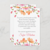 Elegante en Schattigee Waterverf in het Spaans Bedankkaart (Voorkant / Achterkant)