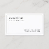 Elegante en schone minimalistische stijl wit visitekaartje (Voorkant)