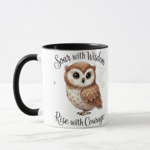 Elegante en sfeervolle uil design Mok