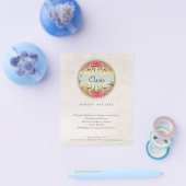 Elegante en sierlijke cosmeticasalon- en spa-menu flyer (Enkel)