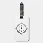 Elegante en slanke zwarte QR-code Bagagelabel (Achterkant verticaal)