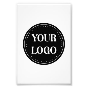 Elegante en slanke zwarte QR-code Foto Afdruk