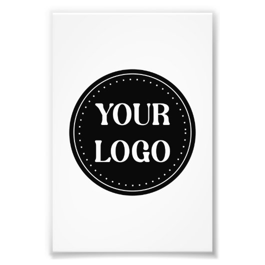 Elegante en slanke zwarte QR-code Foto Afdruk (Voorkant)