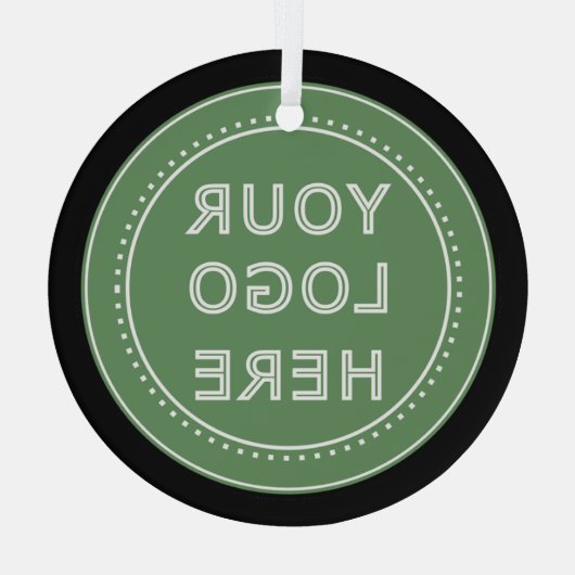 Elegante en slanke zwarte QR-code Glas Ornament (Achterkant)