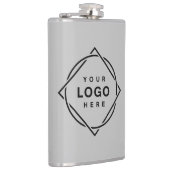 Elegante en slanke zwarte QR-code Heupfles (Rechts)