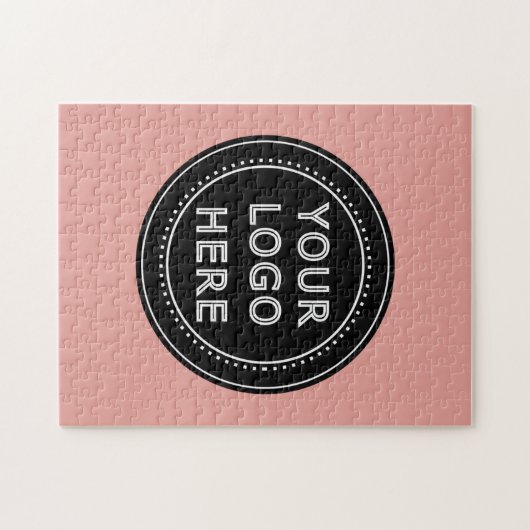 Elegante en slanke zwarte QR-code Legpuzzel (Horizontaal)