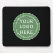 Elegante en slanke zwarte QR-code Muismat (Voorkant)