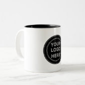 Elegante en slanke zwarte QR-code Tweekleurige Koffiemok (Voorkant links)