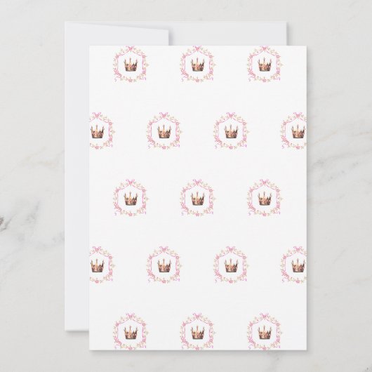 Elegante en sprookjesachtige prinsessen verjaardag kaart (Achterkant)