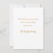 Elegante en stijlvolle gouden en witte kerstboom notitiekaartje (Achterkant)