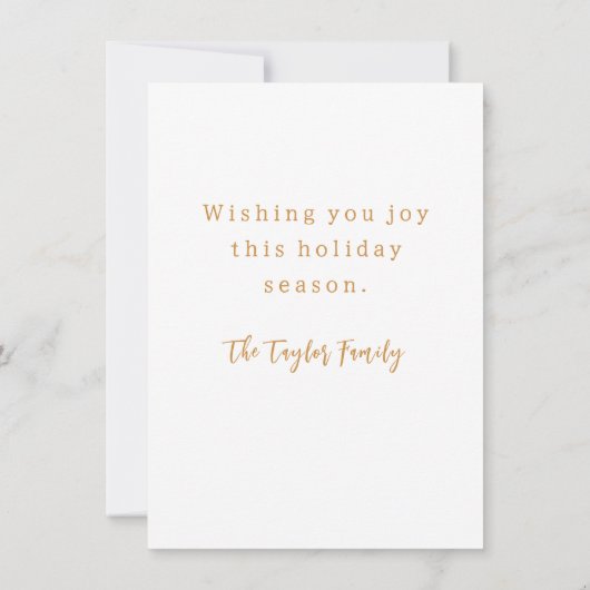 Elegante en stijlvolle gouden en witte kerstboom notitiekaartje (Achterkant)