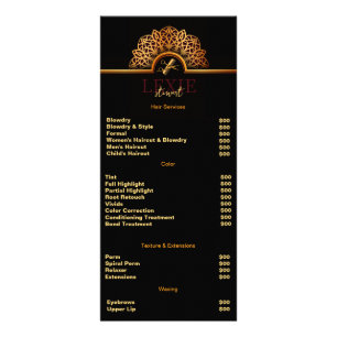 Elegante en stijlvolle kapper reclamekaart