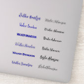Elegante en stijlvolle naamstickers sticker