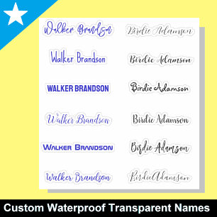 Elegante en stijlvolle naamstickers sticker