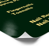 Elegante en stijlvolle nagelstudio prijslijst perfect poster (Hoek)