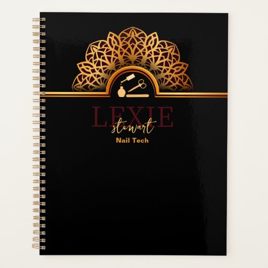 Elegante en stijlvolle nagelstyliste planner (Voorkant)