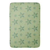 Elegante en stijlvolle olijfsterren op Sage Green Badmat (Voorkant Verticaal)