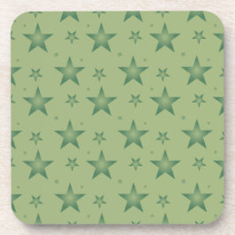 Elegante en stijlvolle olijfsterren op Sage Green Bier Onderzetter