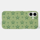 Elegante en stijlvolle olijfsterren op Sage Green Case-Mate iPhone Case (Achterkant (horizontaal))