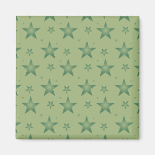 Elegante en stijlvolle olijfsterren op Sage Green Magneet