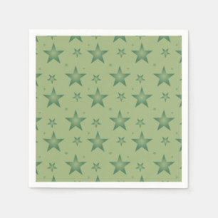 Elegante en stijlvolle olijfsterren op Sage Green Servet