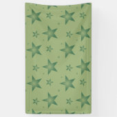 Elegante en stijlvolle olijfsterren op Sage Green Spandoek (Verticaal)