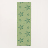 Elegante en stijlvolle olijfsterren op Sage Green Yogamat (Achterkant)