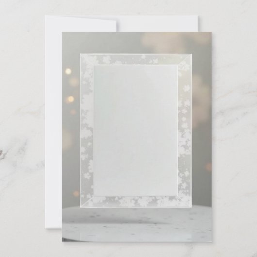 Elegante en stijlvolle uitnodiging, op een grijze  kaart (Achterkant)