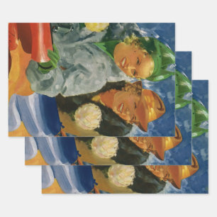  elegante en stijlvolle vrouwen, beste vrienden! inpakpapier vel