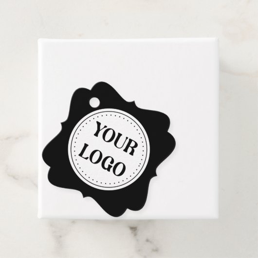 Elegante en strakke zwarte QR-code Bedankjes Labels (In situ)