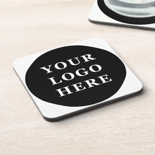 Elegante en strakke zwarte QR-code Bier Onderzetter (Linkerzijde)