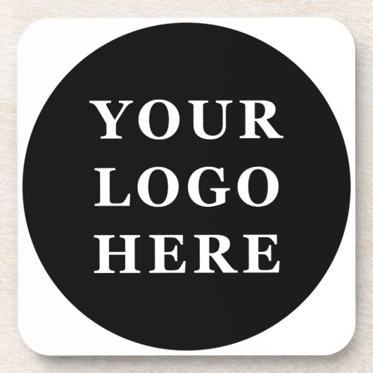 Elegante en strakke zwarte QR-code Bier Onderzetter (Voorkant)