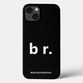 Elegante en strakke zwarte QR-code Case-Mate iPhone Case (Achterkant)