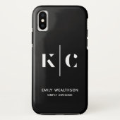 Elegante en strakke zwarte QR-code Case-Mate iPhone Case (Achterkant)