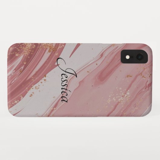 Elegante en strakke zwarte QR-code Case-Mate iPhone Case (Achterkant (horizontaal))