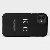 Elegante en strakke zwarte QR-code Case-Mate iPhone Case (Achterkant (horizontaal))